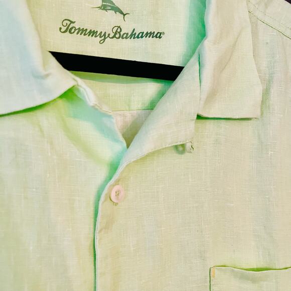 Tommy Bahama Linen Shirt Mens Large Button Up Beachy Summer Classic Lightweight - Picture 6 of 10